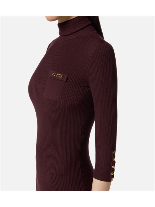 ABITO IN MAGLIA CON TASCHINO ELISABETTA FRANCHI | AM23B56E2EA4 Merlot